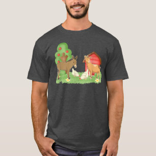 Farming Donkey Poultry Bird Pig Farmer Goat Farm A T-Shirt