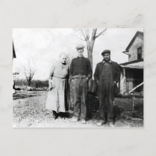 Farming Family Ohio 1929  Postcard