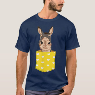 Farming Farm Animal Lover Farmer Cute Pocket Donke T-Shirt