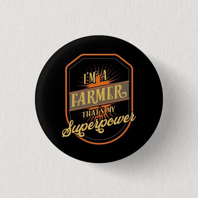Farming Farmer 3 Cm Round Badge (Front)