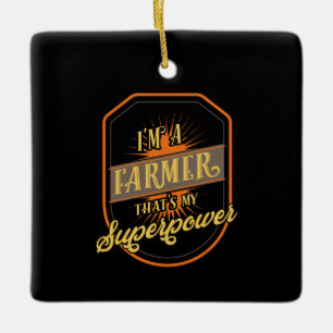 Farming Farmer Ceramic Ornament