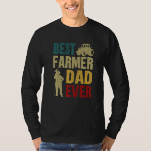Farming Farmer Dad Father Vintage Tractor Retro Be T-Shirt