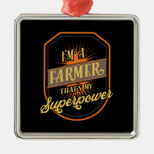 Farming Farmer Metal Ornament