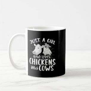 Farming Girls Farmer Women Farm Animal Cow Chicken Coffee Mug