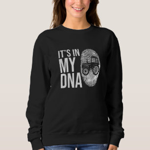 Farming My Dna Farmer Fingerprint Tractor Driver F Sweatshirt