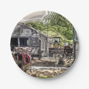 FARMING PAPER PLATE