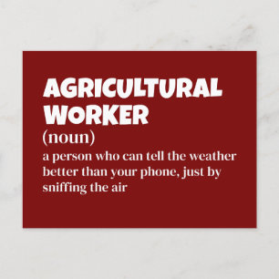 Farming Postcard – Agricultural Worker Definition