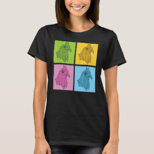 Farming Poultry Bird Animal Farmer Pop Art Chicke T-Shirt