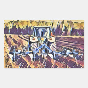 FARMING  RECTANGULAR STICKER