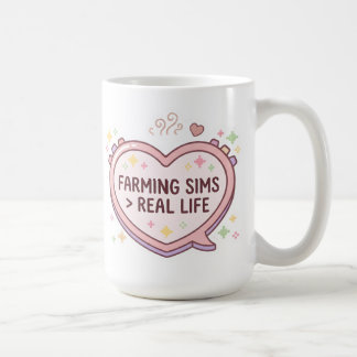 Farming Sims Greater Than Real Life Heart Console Coffee Mug