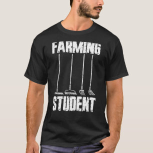 Farming Student Farm Tractor Farming Farmer In Tr T-Shirt