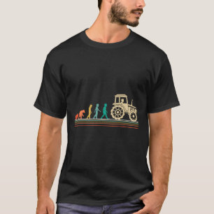 Farming T Shirt Funny Tractor Farmer Evolution