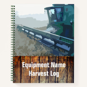 Farming Themed Log Book Harvest Planting