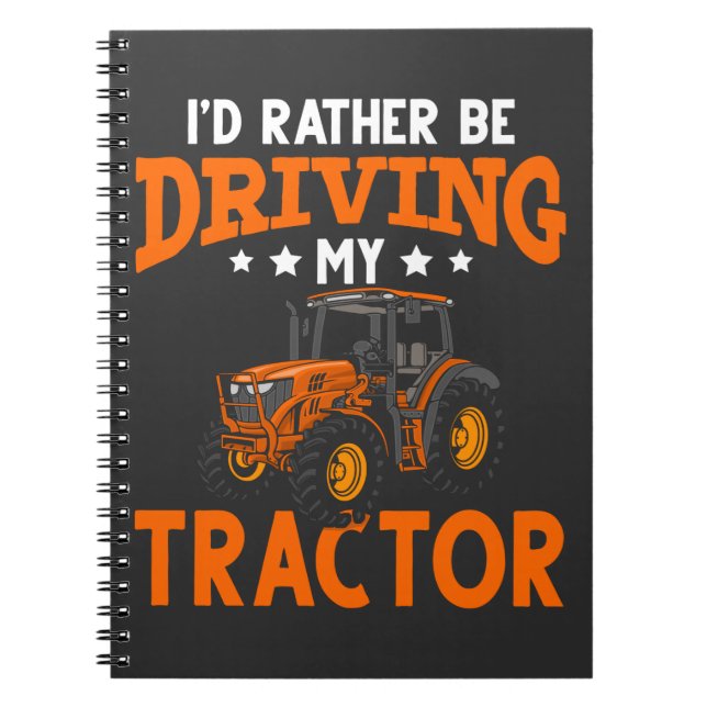 Farming Tractor Lover Farm Life Notebook (Front)