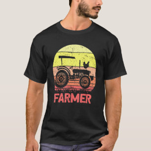Farming Tractor Retro Farmer T-Shirt