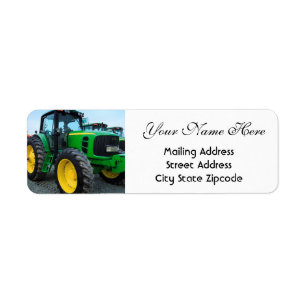 Farming Tractor Return Address Label