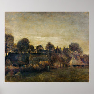 Farming Village at Twilight (1884) Poster