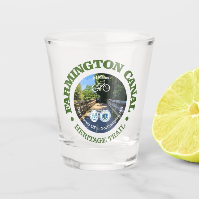 Farmington Canal Heritage Trail (c) Shot Glass (Front)