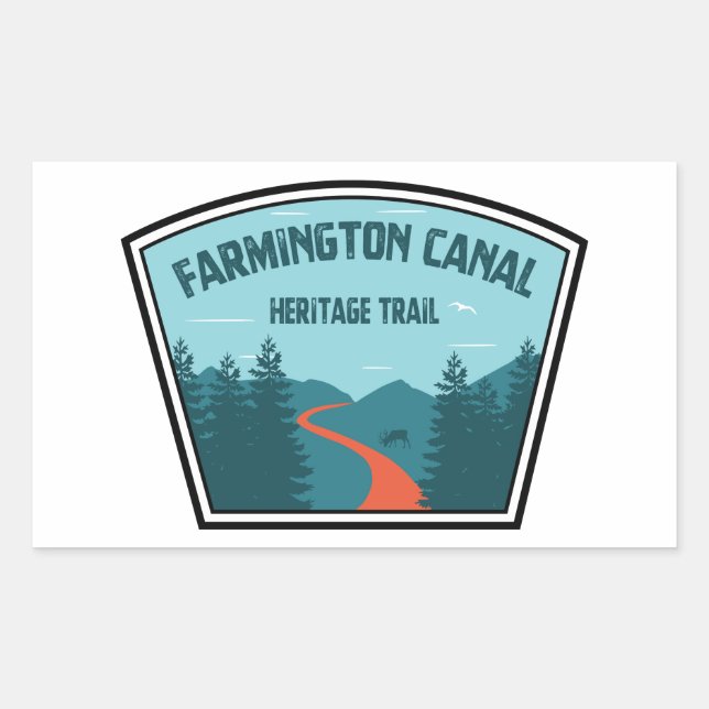 Farmington Canal Heritage Trail Rectangular Sticker (Front)
