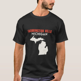 Farmington Hills Michigan USA State America Travel T-Shirt