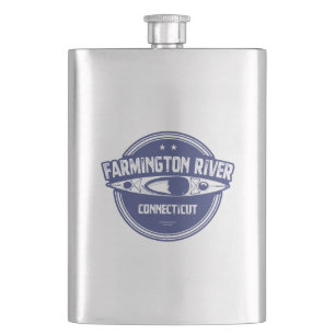 Farmington River Connecticut Kayaking Hip Flask