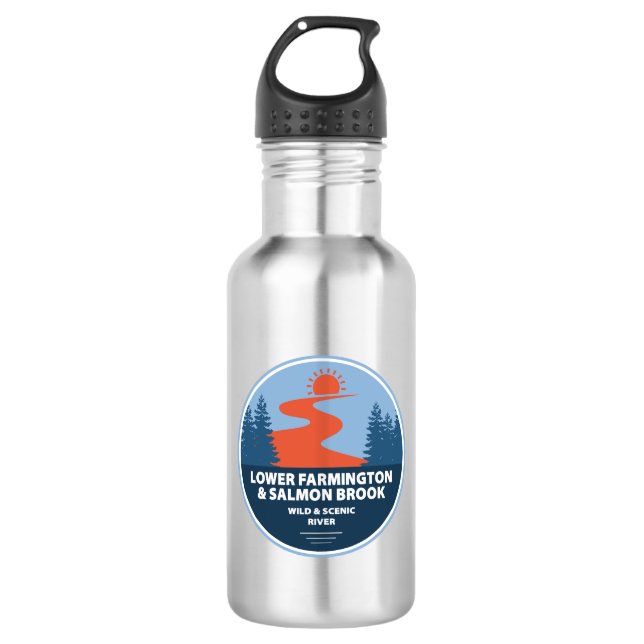 Farmington & Salmon Brook Wild & Scenic River 532 Ml Water Bottle (Front)