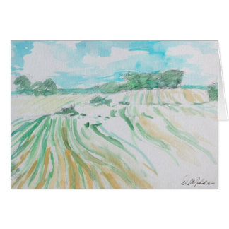 Farmland Watercolor Card