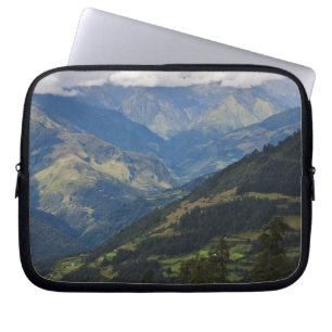 Farmlands and village in the Himalayas Laptop Sleeve