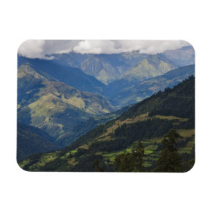 Farmlands and village in the Himalayas Magnet