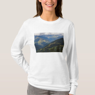 Farmlands and village in the Himalayas T-Shirt