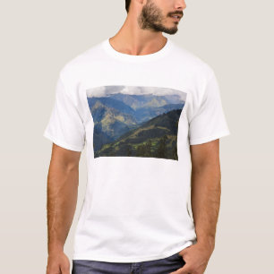Farmlands and village in the Himalayas T-Shirt