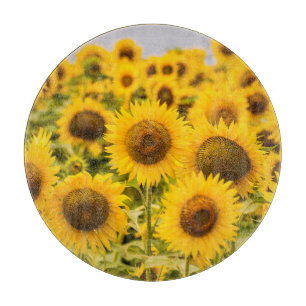 Farms   A Sunflower Field Cutting Board