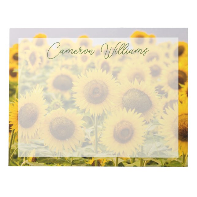 Farms | A Sunflower Field Notepad (Front)