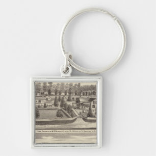 Farms and residences of WR Blodgett & GC Daubner Key Ring