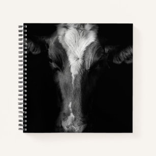Farms B&W Cow Head Shot Notebook