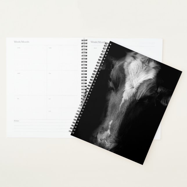 Farms | B&W Cow Head Shot Planner (Display)