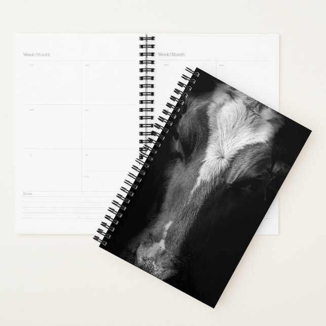 Farms | B&W Cow Head Shot Planner (Display)