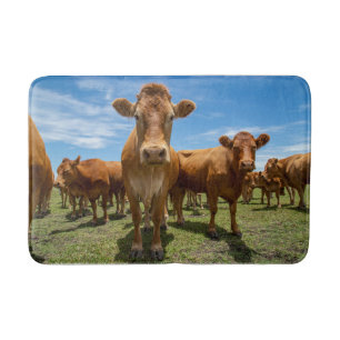 Farms Brown Cow Group Bath Mat