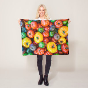 Farms   Colourful Tomato Harvest Fleece Blanket