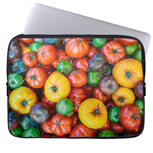 Farms | Colourful Tomato Harvest Laptop Sleeve (Front)
