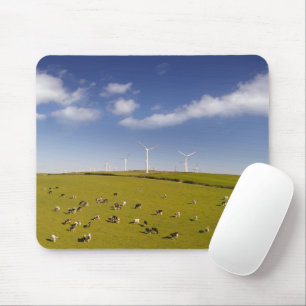Farms   Cows Near Windmill Farm Mouse Pad