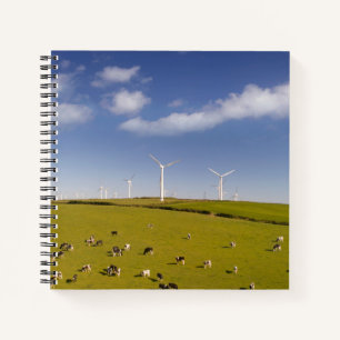 Farms Cows Near Windmill Farm Notebook