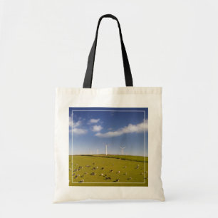 Farms Cows Near Windmill Farm Tote Bag