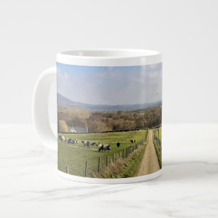 Farms   English Countryside Dirt Road Large Coffee Mug