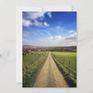 Farms   English Countryside Dirt Road Thank You Card
