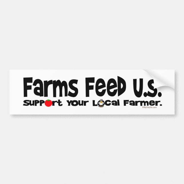 Farms Feed U.S. Bumper Sticker (Front)