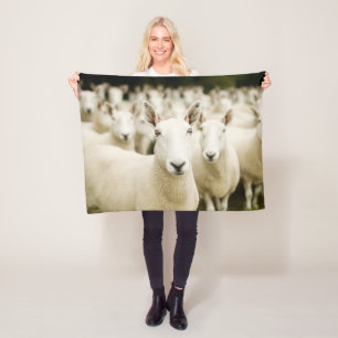 Farms Herd of Sheep Fleece Blanket