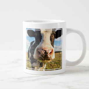 Farms Holstein Cow Chewing Large Coffee Mug