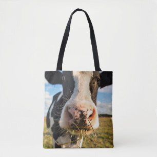Farms   Holstein Cow Chewing Tote Bag