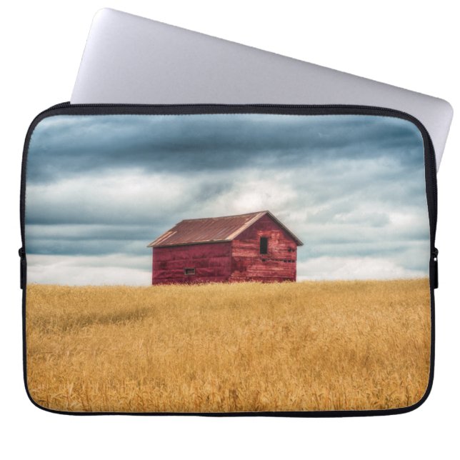 Farms | Old Red Barn Laptop Sleeve (Front)